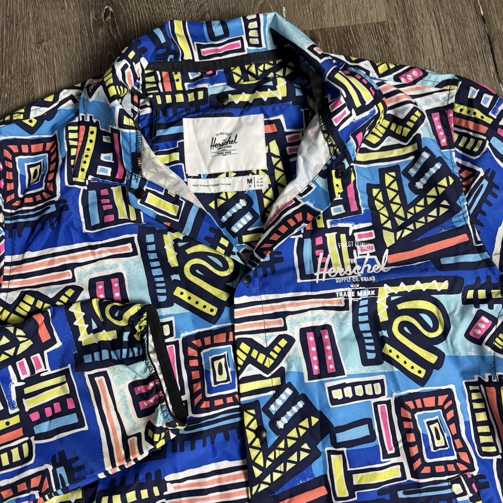 Herschel Supply X Hoffman California Voyage Windbreaker M Packable Snap Jacket